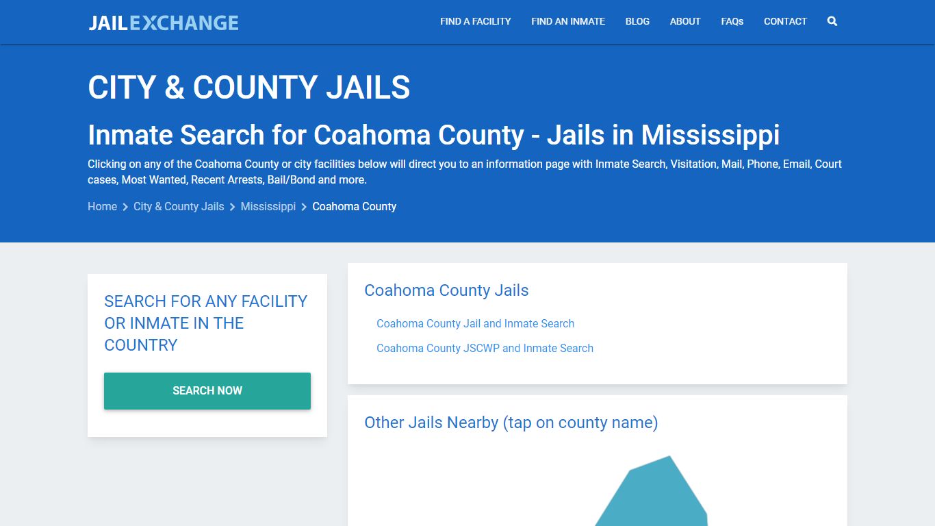 Inmate Search for Coahoma County | Jails in Mississippi - Jail Exchange